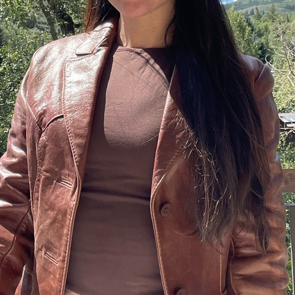 Brown soft Leather Jacket vintage